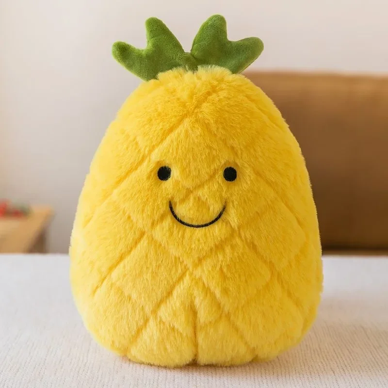 Zanahoria piña sandía plátano melocotón Mango limón muñeco de peluche 10 estilos fruta felpa kawaii decoraciones juguete