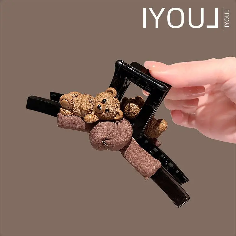 قطعة واحدة من مشبك شعر الدب اللطيف الجديد لأوبدو، إكسسوارات شعر بمشبك القرش مع ملمس ممتاز #6