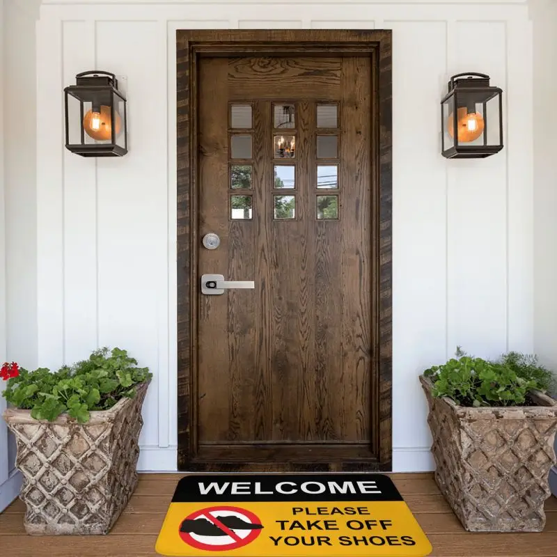 Welcome Please Take Off Your Shoes Doormat Mat Anti-Slip Kitchen Bath Balcony Living Room Rug Carpet Footpad 40*60cm