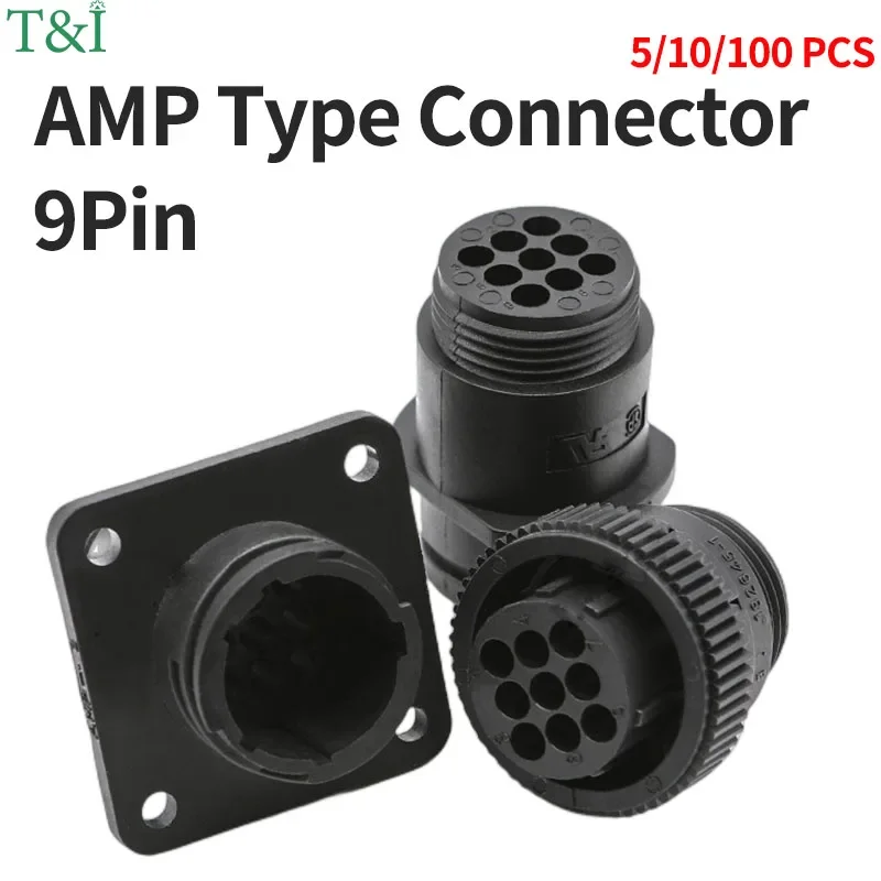 

5/10/100PCS 9Pin AMP/TE Type Auto Sensor Plug & Socket SMT Connector For SMEMA Car 183079 182922 182643 Terminal Male Female