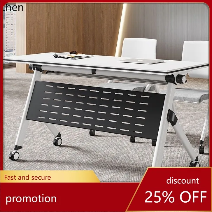 

HXL Training Table Mobile Double Long Table Splicing Conference Table Foldable