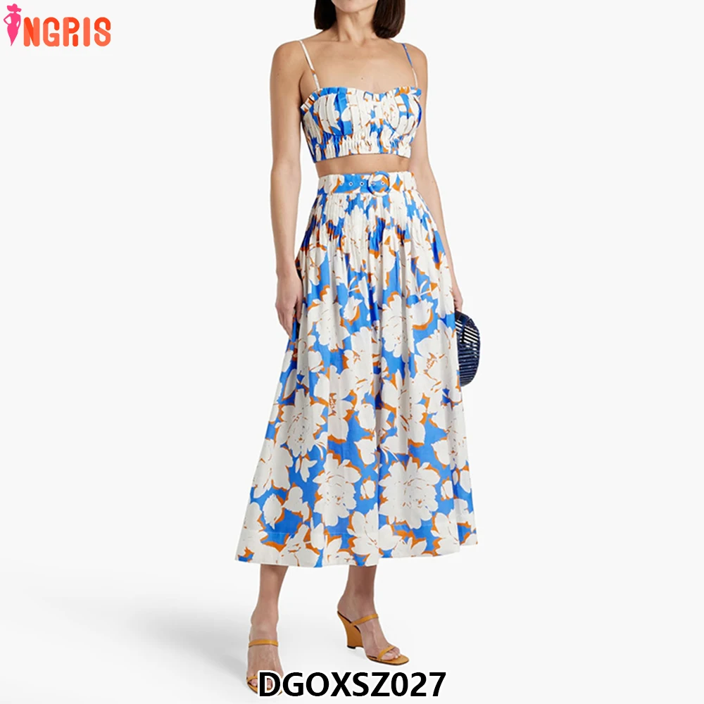 

Custom Women Summer Tropical Print Cut Wide Leg Trousers Hawaiian Jumpsuit-DGOXSZ027