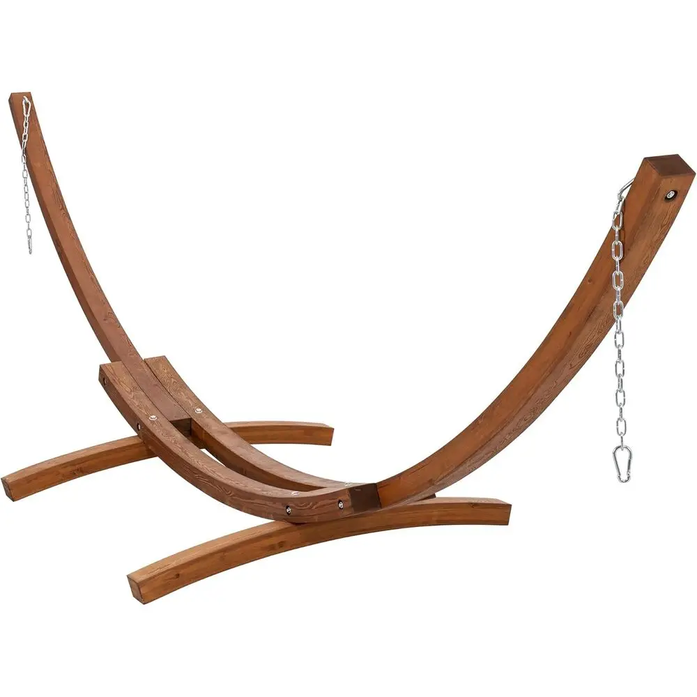 

Только изогнутая деревянная подставка для гамака, сверхпрочная деревянная дуговая подставка для гамака, вместимость 400 фунтов, коричневый