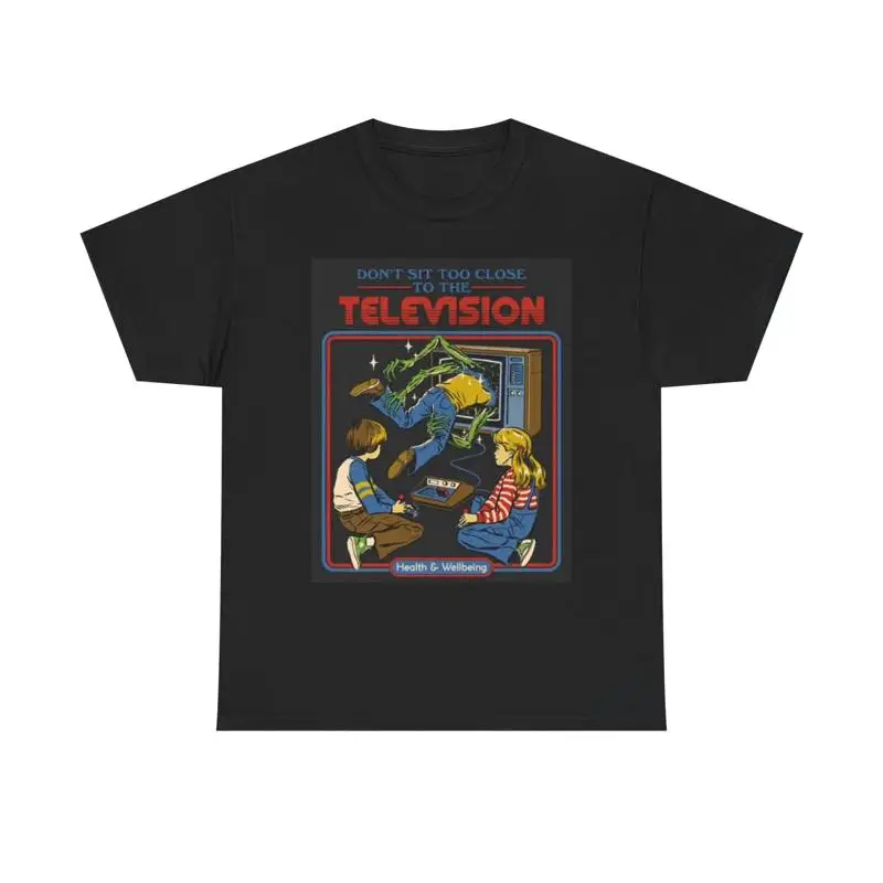 Dont Sit Close To The Television T Shirt Retro 70S Art