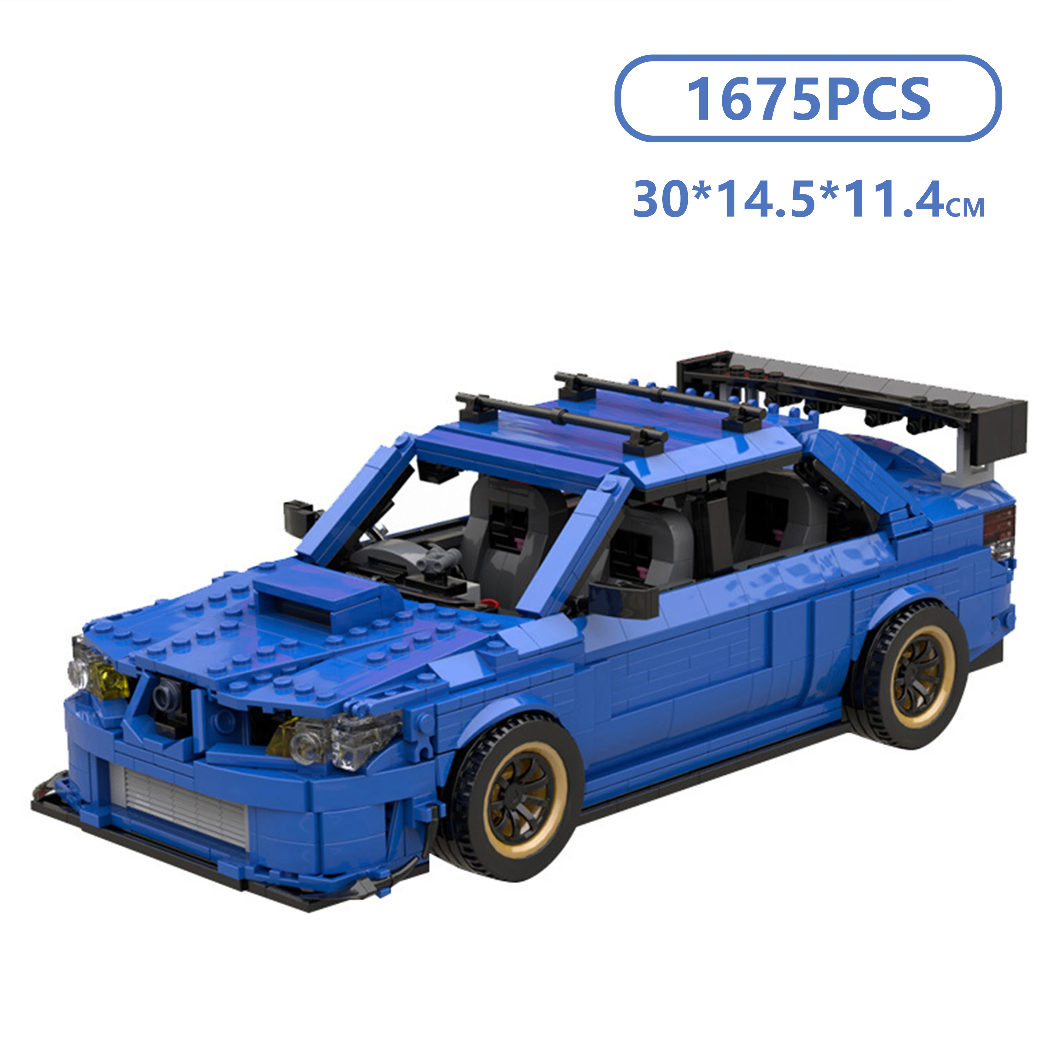 

1675PCS MOC Subaru Impreza WRX STI 2007 Racing Car Model Kit, DIY Building Blocks Sports Vehicle Toy for Fans & Collectors