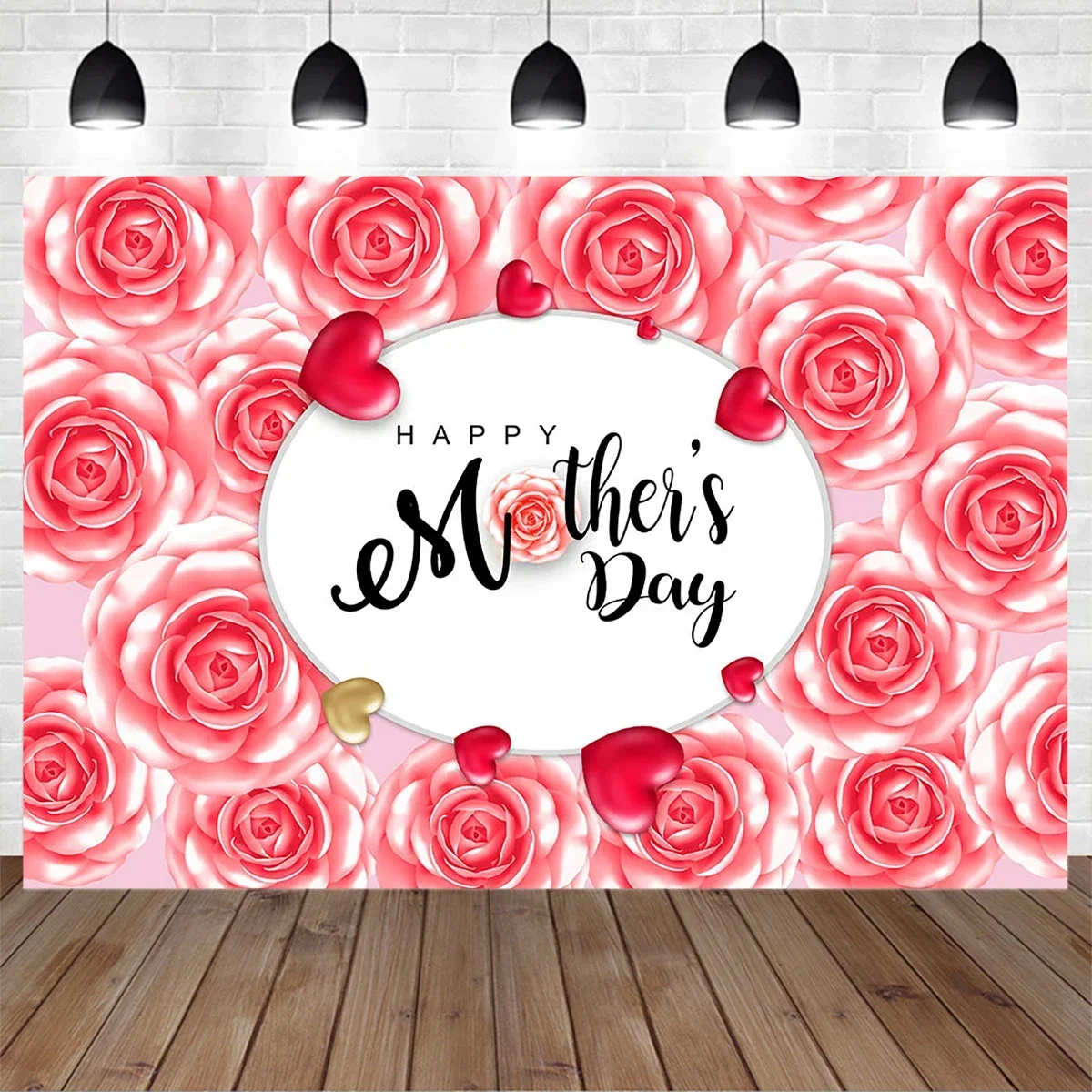 

Happy Mother's Day Birthday Party Romantic Background Poster Flowers Love Decorative Backdrop Prop Adult Women Studio Photo Zone