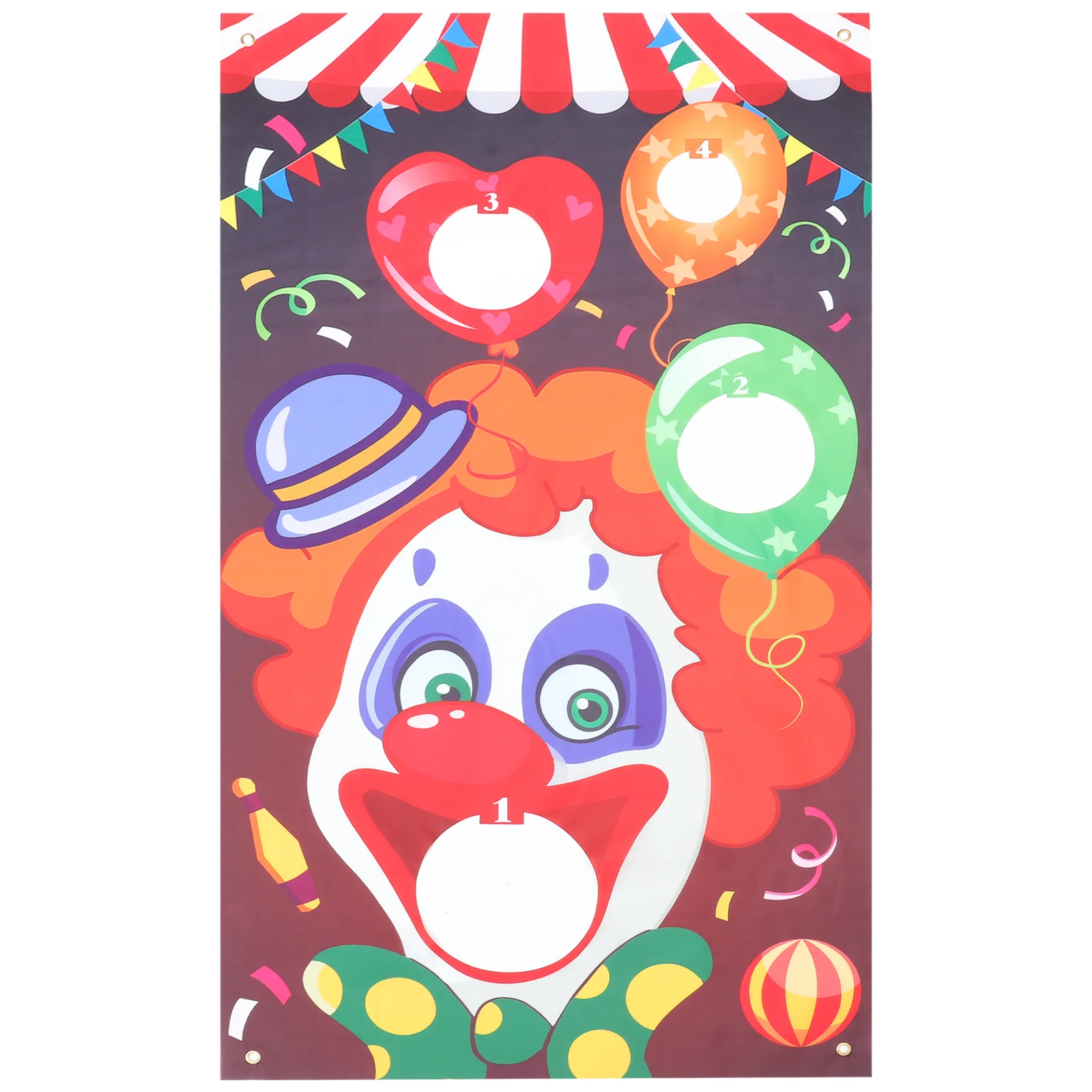 Game Toss Hanging Clown Flags Troup Banner Outdoor Halloween Sandbag