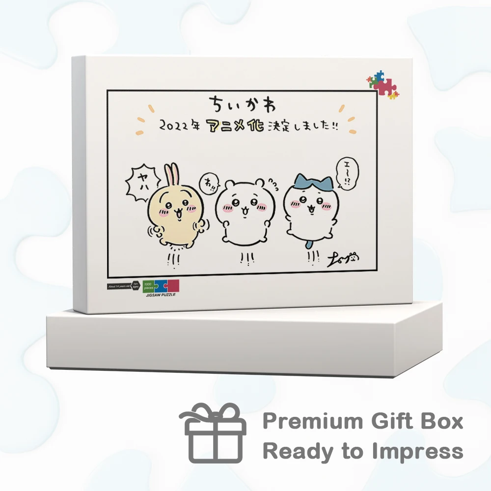 Chiikawa Sanrio Large Adult Jigsaw Miniso Cartoon DIY Large Puzzle Game Toys Gift 108/200/300/500/1000/1500 Pieces Jigsaw Puzzle