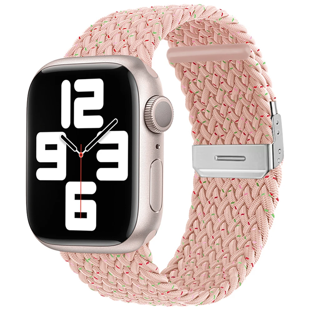 Solo Loop intrecciato per cinturino Apple watch 40mm 45mm 49mm 44mm 41mm 38mm 42mm Bracciale a scatto in nylon iWatch ultra serie 8 se 6 7 cinturino
