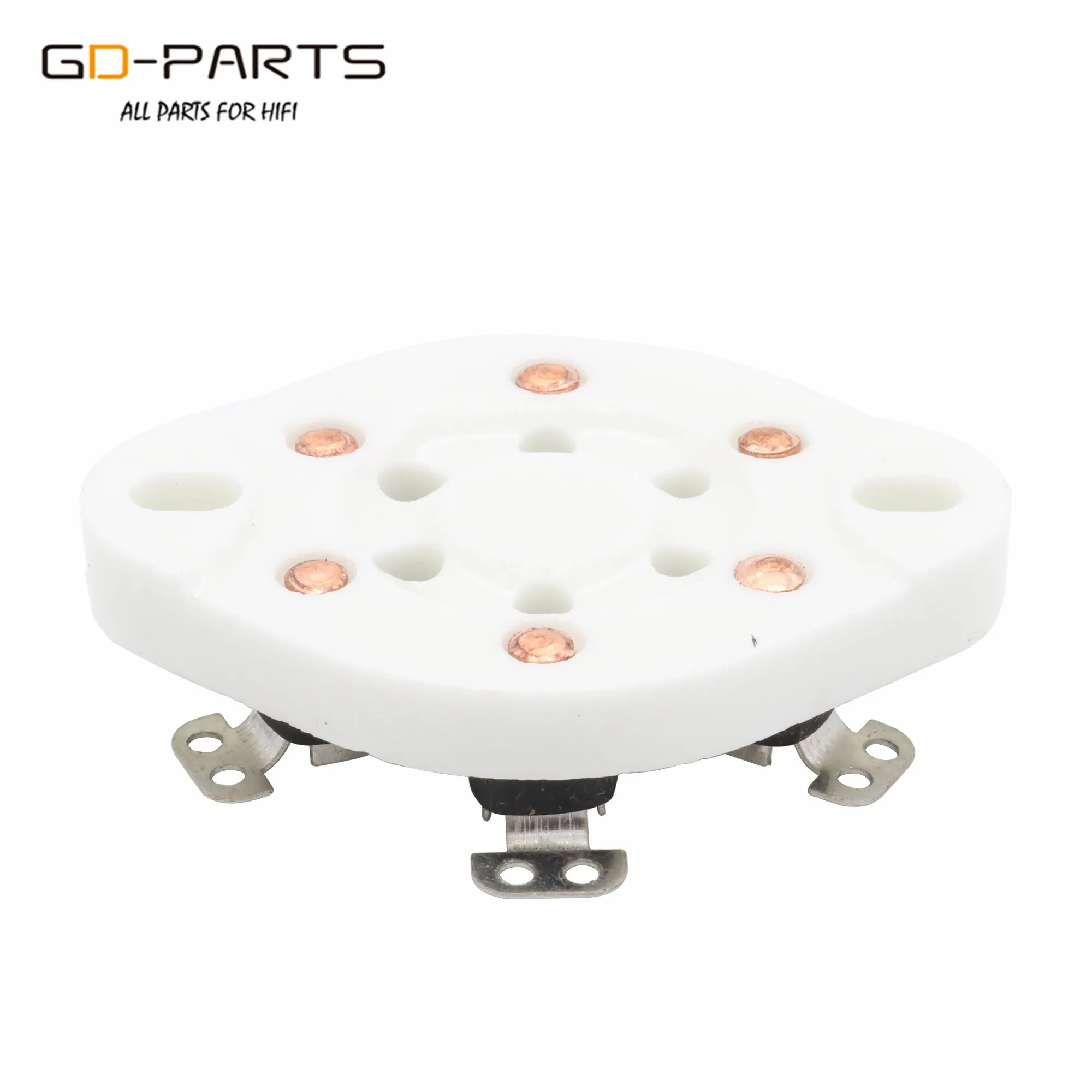 GD-PARTS Gold Plated 6pin Ceramic Vacuum Tube Socket Valve Base for A5 6C6 6D6 41 42 57 77 78 1265 RK43 RK49 Panel Chassis Mount