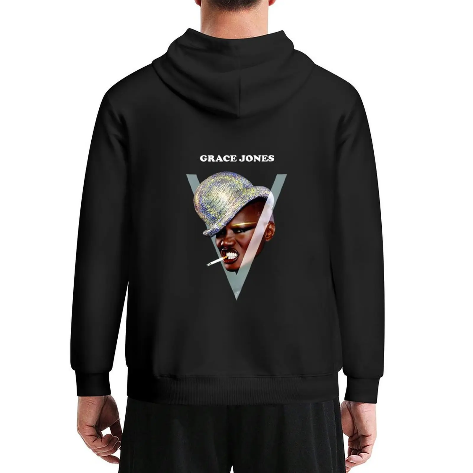 

Grace Jones Jamaican singer Hoodie men's winter sweater men wear aesthetic clothing mens clothing hoodies for men