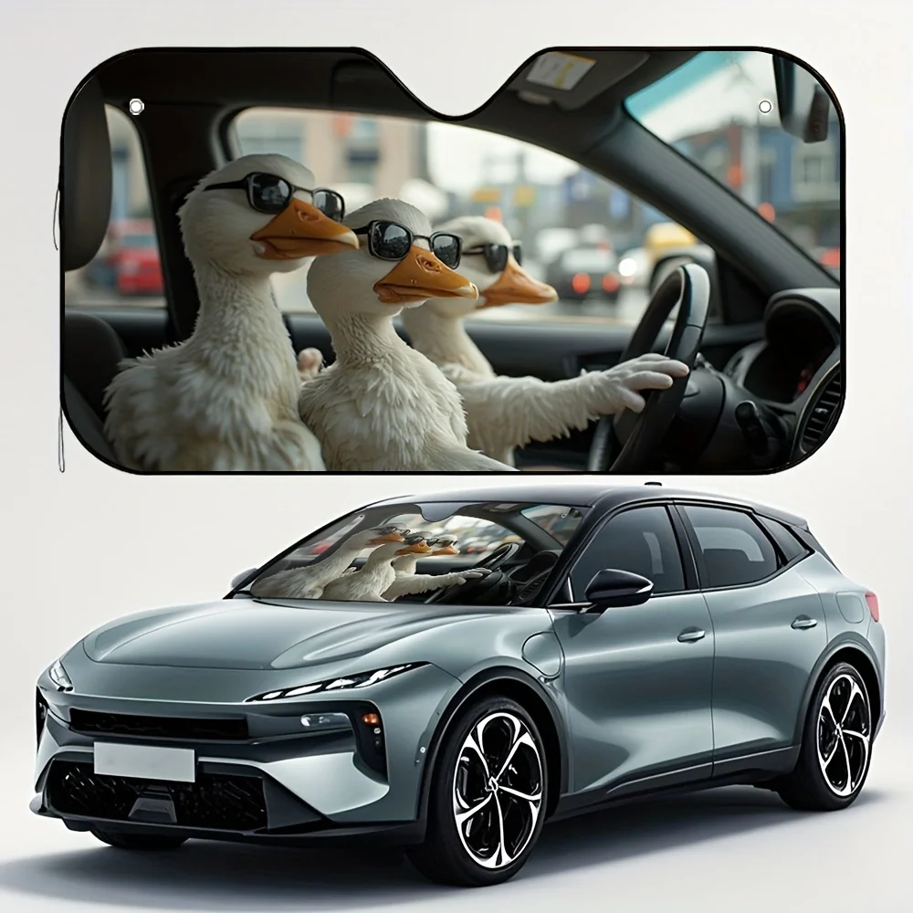 

1pc Duck Road Trip Car Sun Visor Telescopic Sun Protection For Multi Car Households Expandable Vehicle Accessory Universally Adj