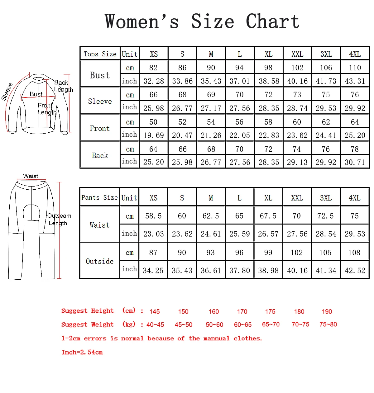 BIEHLER Women Warm Winter Thermal Fleece Cycling Jersey Set Bike Long Clothes Comfortable Sleeve Suit Pants Comfortable Bike Top