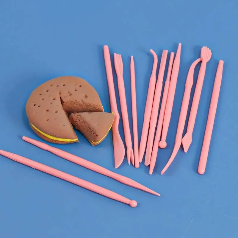 14 قطعة/المجموعة البلاستيك الطين النحت مجموعة الشمع نحت أدوات الفخار نحت النحت المشكل بوليمر النمذجة الطين أدوات #2