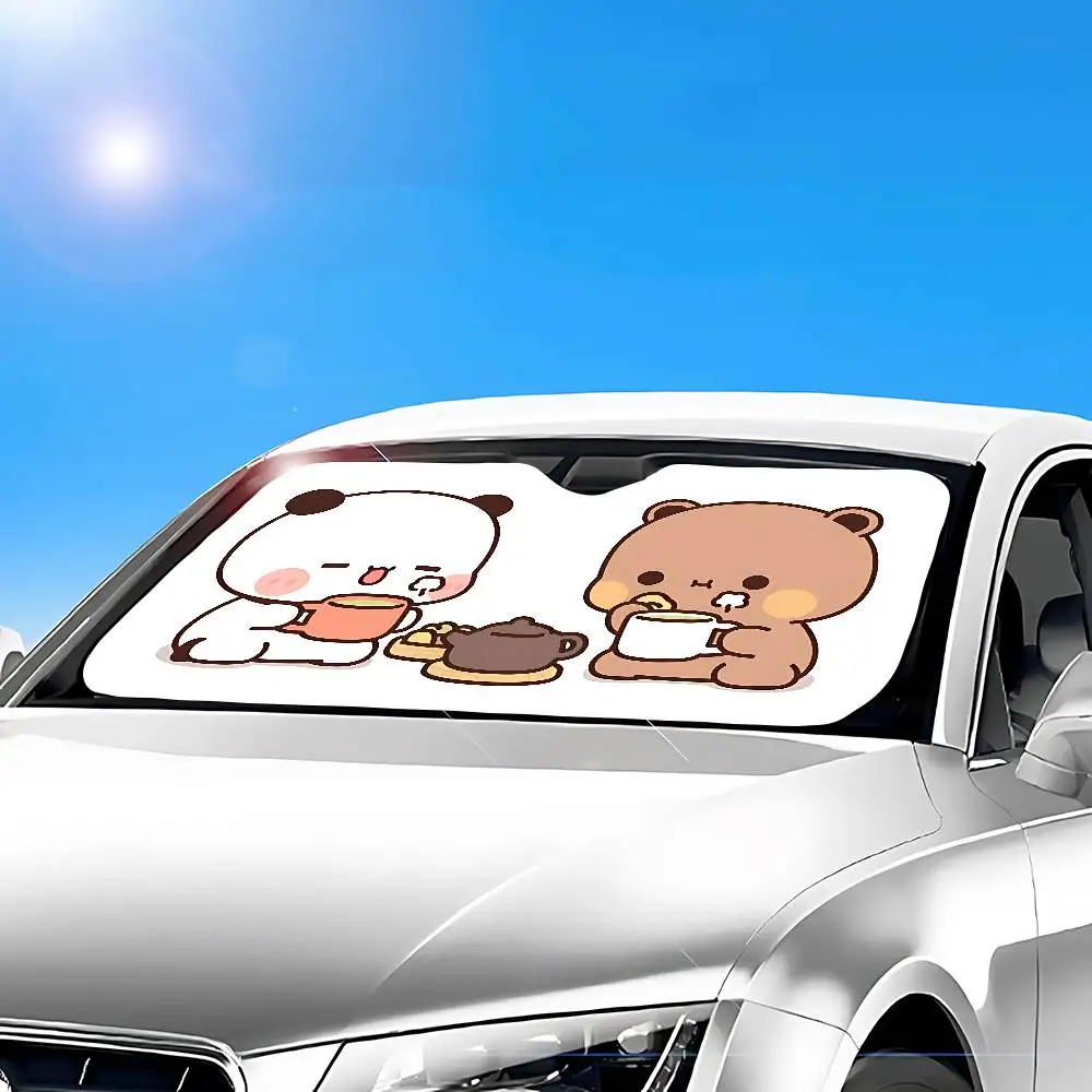 Bonitas cortinas parasol para coche b-bubu-dudu, 130x70cm, cubierta para parabrisas, protección UV, accesorios para visera de coche