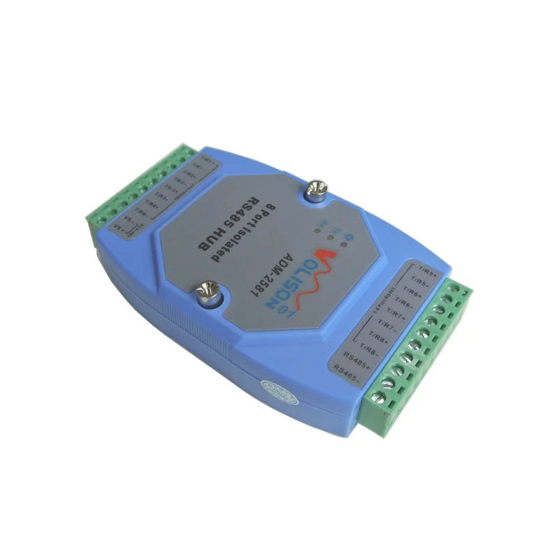 Adm-251 Isolated Channel 45 Hub Port Rs45 Distributor 1 To Sharer Repeater Industrial Grade Guide Rail