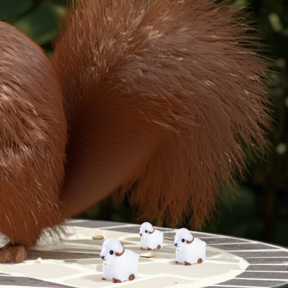 

10Pcs Sheep Ornaments Mini Resin Tiny Moss Sheep Micro Landscape Fairy Garden Animals Decoration Terrarium Statue