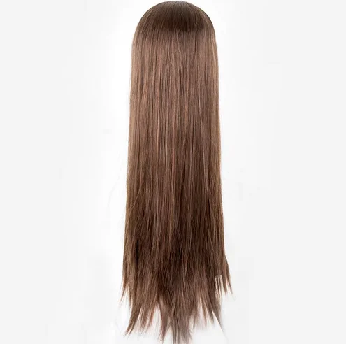 Straight Hair  Synthetic Heat Resistant Fiber Middle Part Costume Cos-play Halloween Carnival Party Long Women Wig