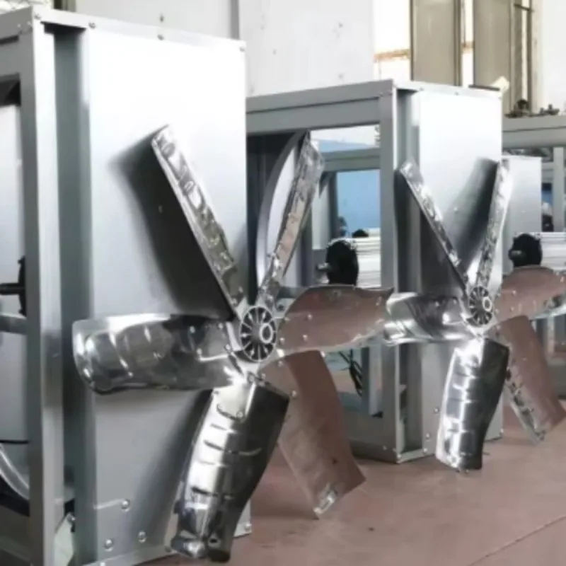 Industrieller, an der Wand montierter Edelstahl-Abluftventilator mit Kugellager und Unterdruck, Axialfluss, elektrischer OEM-Schwerhammer