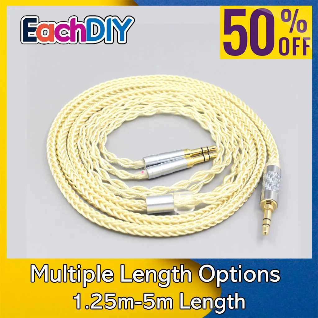 

8 Core Palladium Silver + Gold Plated OCC Cable For Hifiman Sundara Ananda HE1000se V2 HE6se DEVA he400se Arya He-35x LN007634