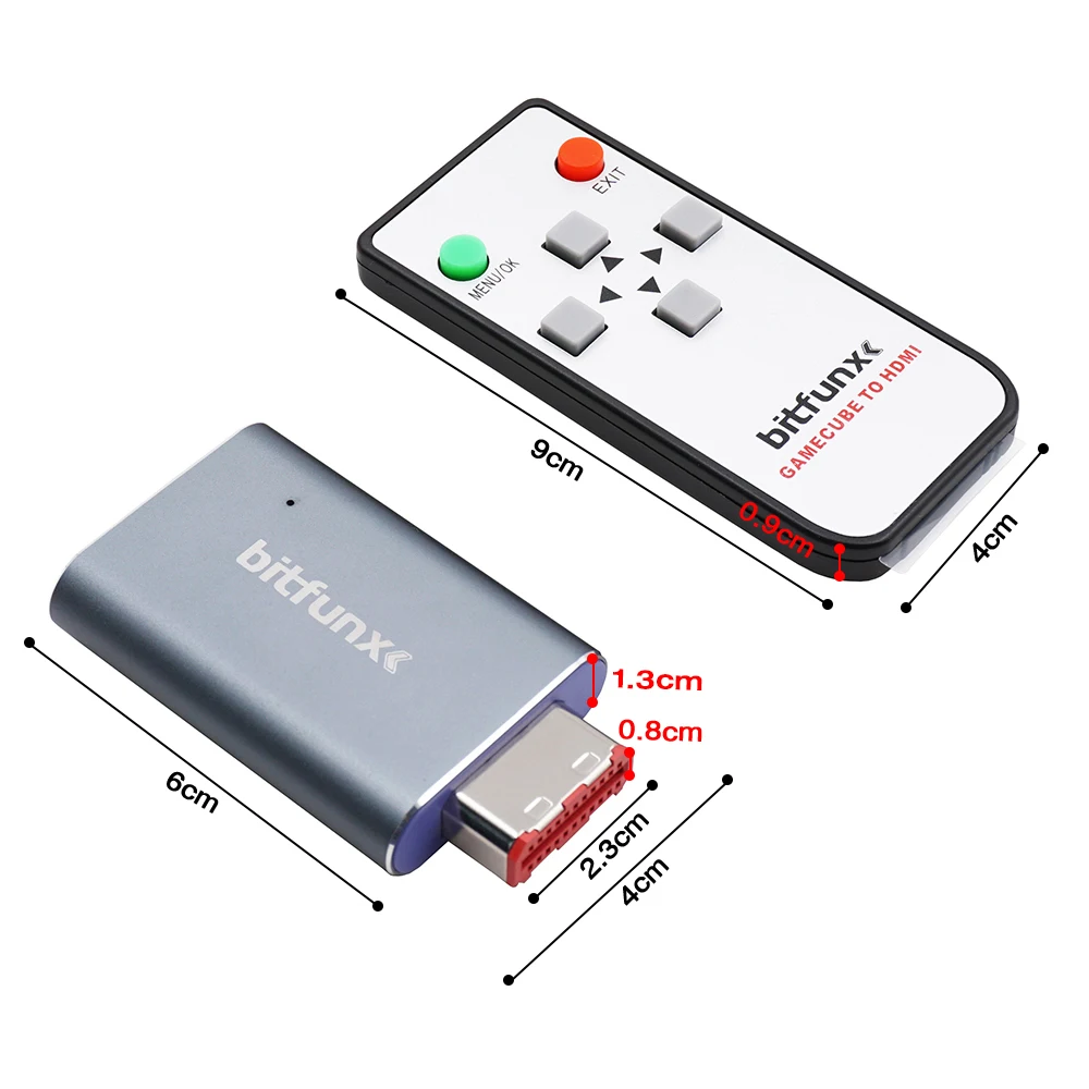 BitFunx NGC To Digital HDMI Converter Adapter Line Doubler and SD2SP2 MicroSD Card Reader Adapter For All Gamecube Game Consoles