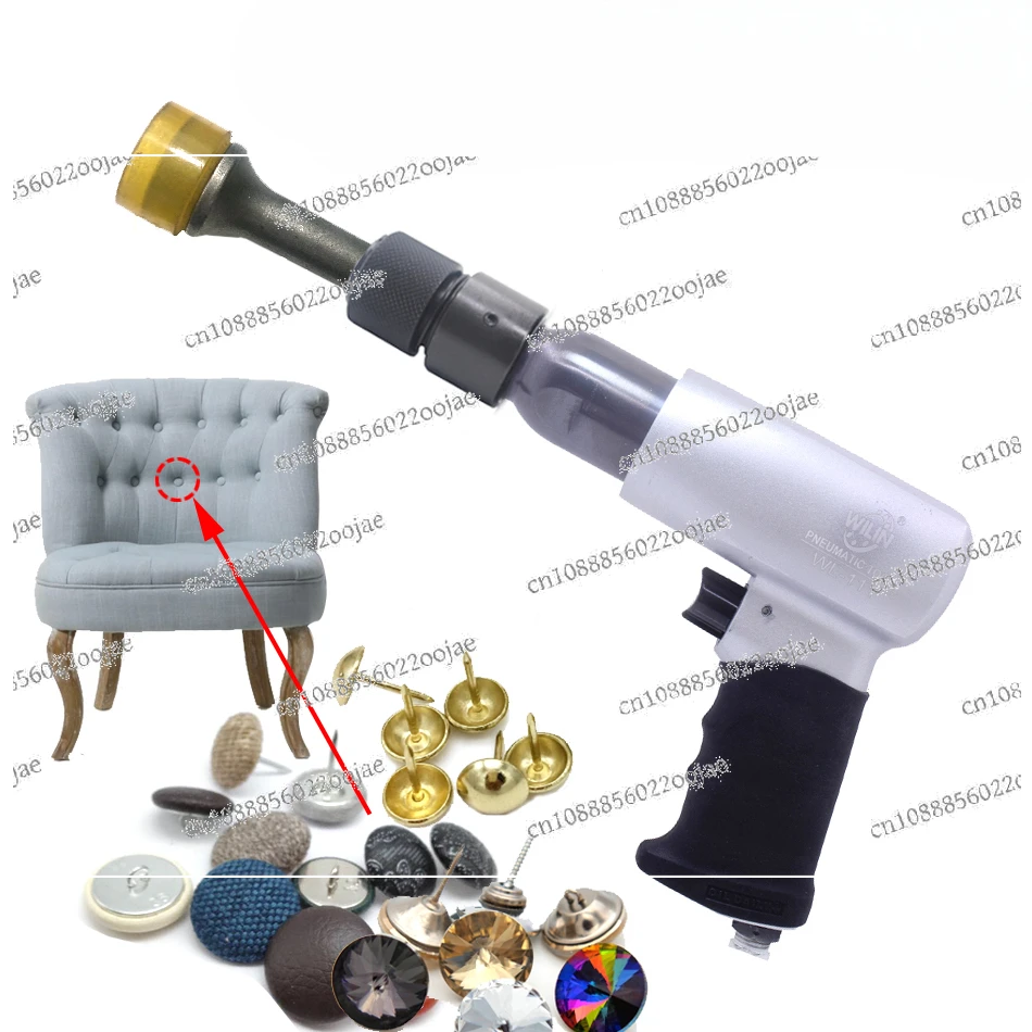 High Efficiency Pneumatic Hammer Nail Gun For Upholstery Buttons Pins Nailer Sofa bed scalp soft pull button Cloth  pushpin