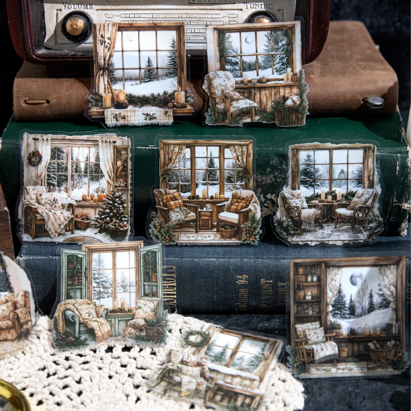 10 أوراق/حقيبة غرفة دافئة ملصقات الحيوانات الأليفة كتيب القرطاسية DIY بها بنفسك حساب اليد سجل القصاصات مجلة حزم ملصقات الزخرفية #4