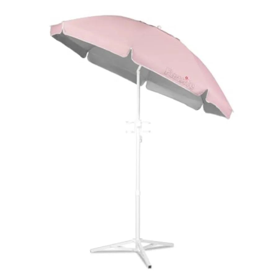 

Портативный пляжный зонт 6,5 футов для песка, с защитой от УФ-излучения 50+, с регулировкой наклона, стальным стержнем и прочным креплением для патио