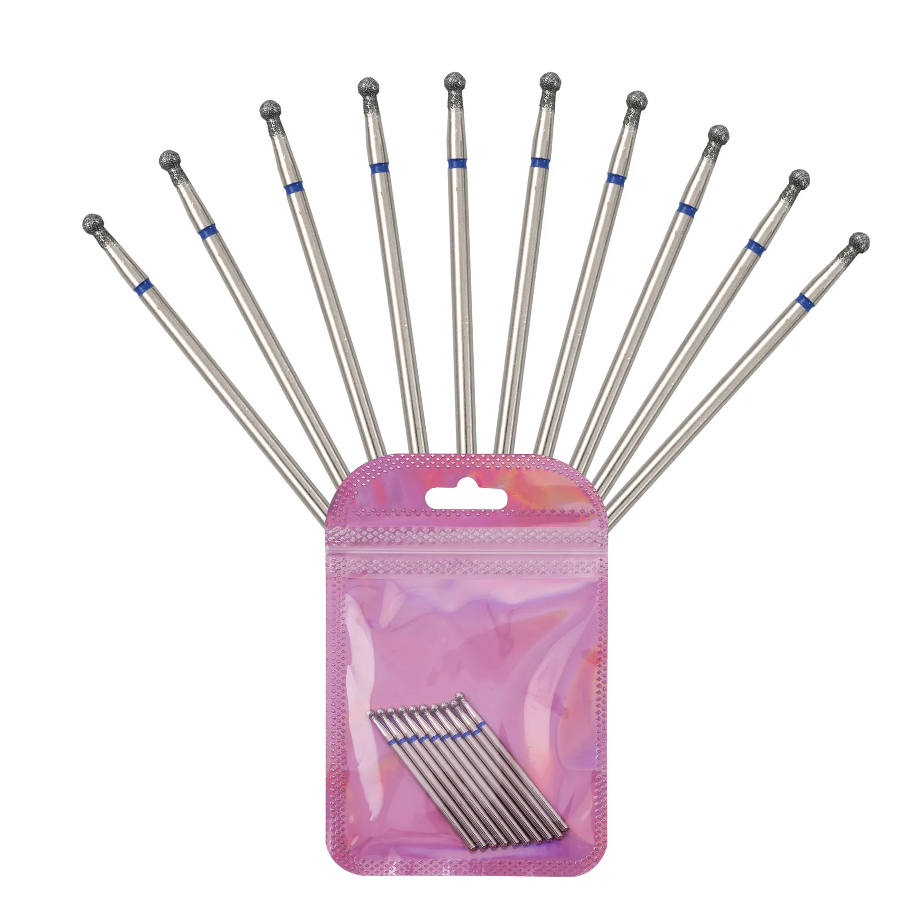 

10pcs Diamond Nail Drill Bits Set for Manicure Pedicure Electric Machine Nail Bit Brush Burr Tools Kit