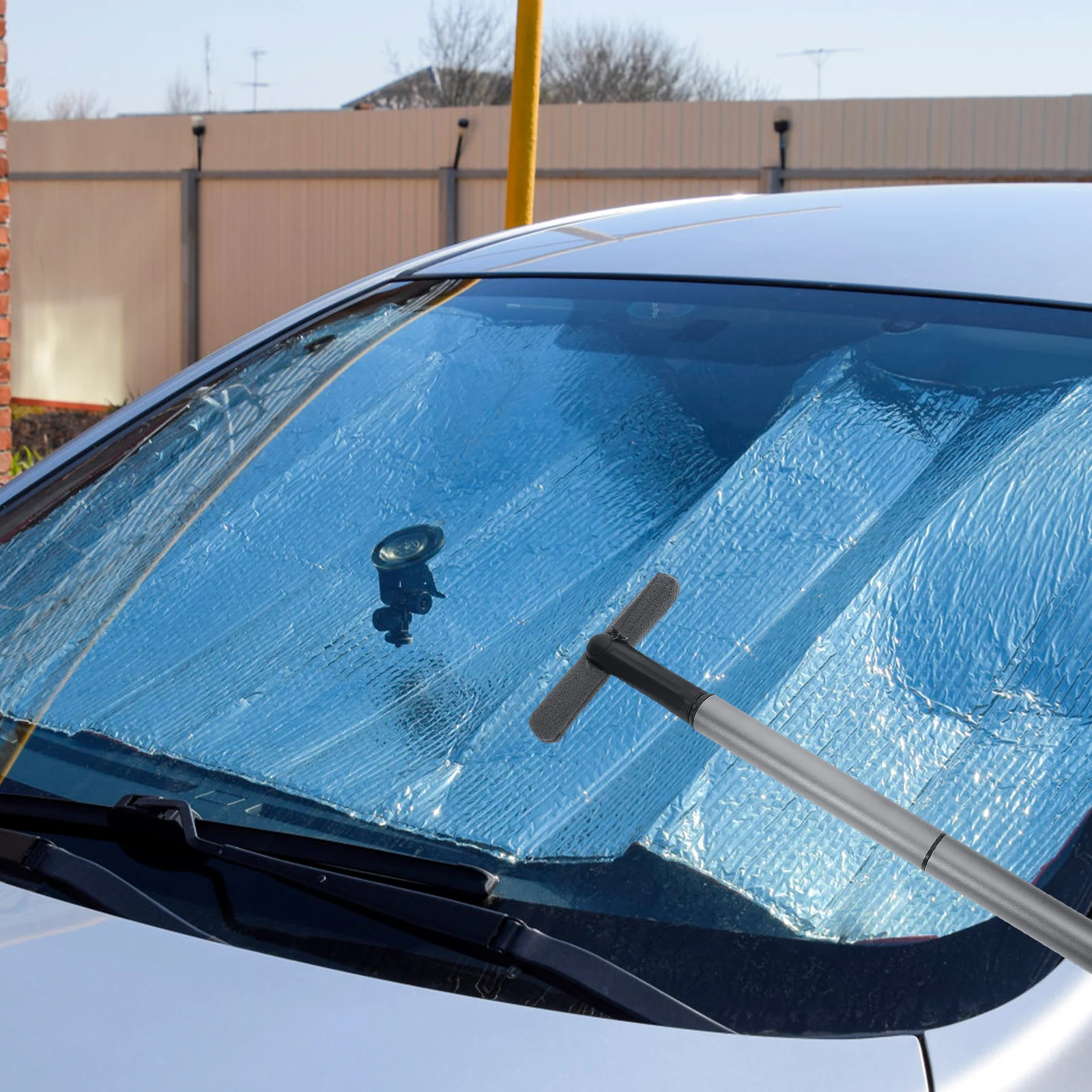 

Windshield Wiper Cleaning Tool Car Window Squeegee Mirror Cleaner Stainless Steel Glass Frost Fog Remover Lightweight Compact