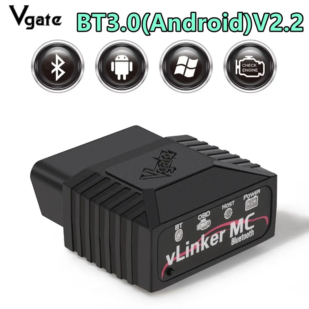 

Новейший Vgate vLinker MC BT3.0 для Android V2.2 OBD OBD2 сканер ELM327 автомобильные диагностические инструменты