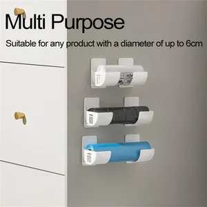 حامل أكياس القمامة المثبت على الحائط ، صندوق تخزين أكياس القمامة ، كيس بلاستيكي منظم ، حاوية فيلم ، موزع لمطبخ شيل ، 2-6 قطع أفضل 6 مبيعات رف الكتب ولاعة ماكينة قص - No5