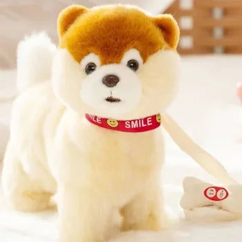 Robot Dog Interactive Dog Electronic Toys Plush Dog Pet Walking Bark Leash Teddy Toys for Children Birthday Gifts