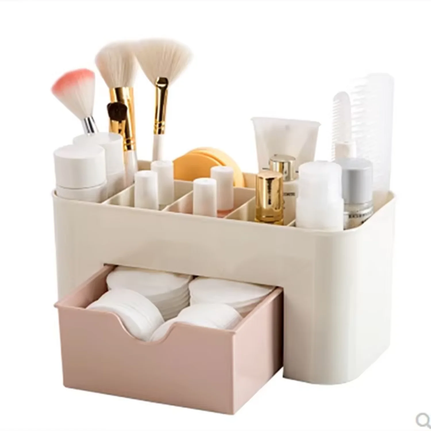 Nordic Desktop Drawer Cosmetic  Box Makeup Brush Organizer Box Jewelry Lipstick Mask Compartment Cosmetic  Case