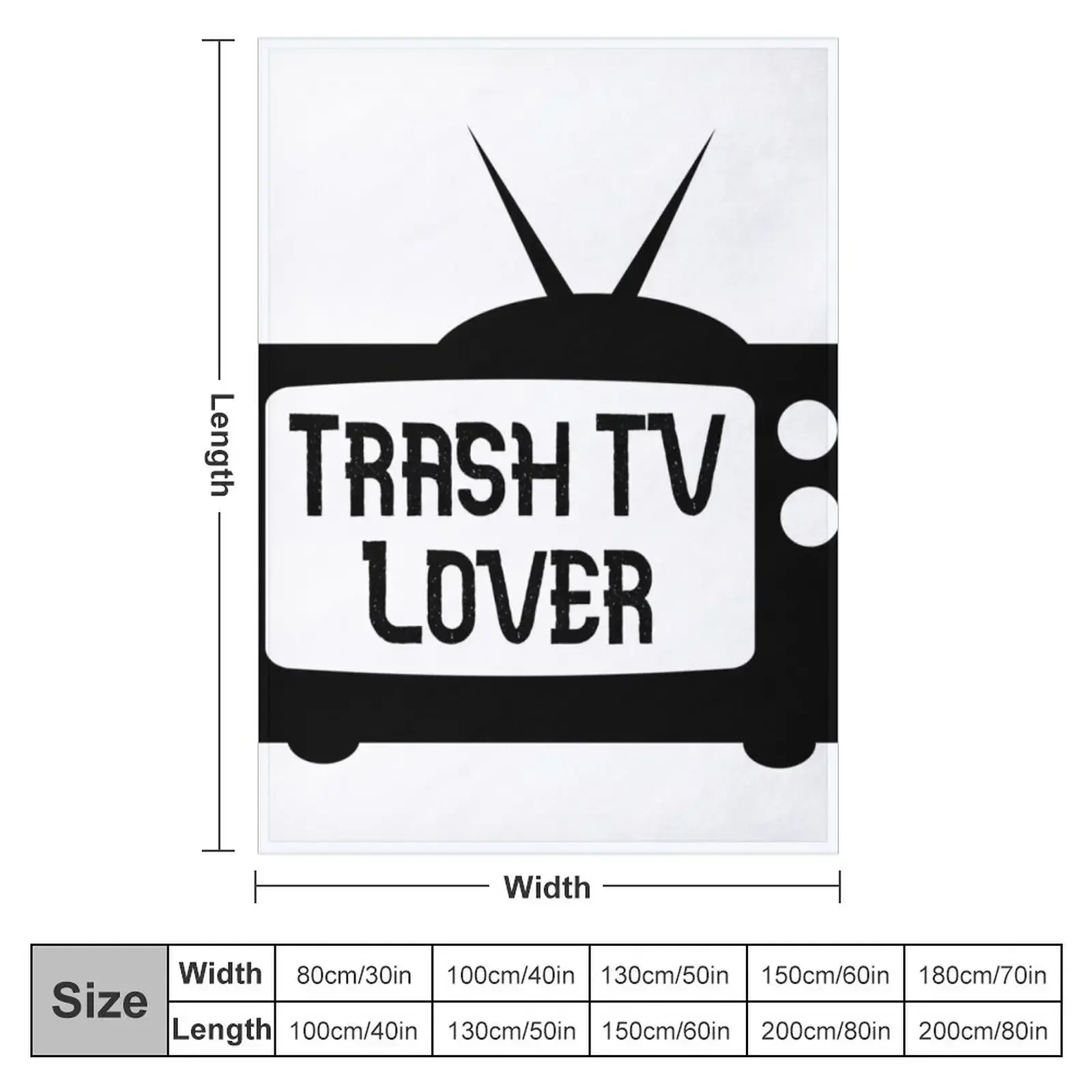 Trash TV Lover Throw Blanket Retros Plaid Custom Blankets