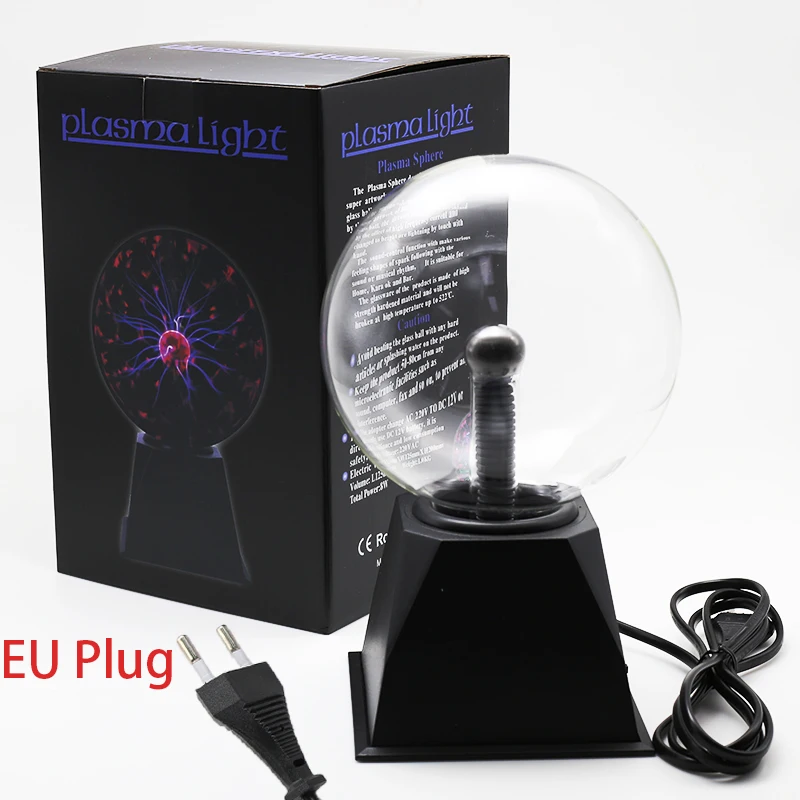 Novelty Magic Plasma Ball Light 3/4/5/6 Inch Night Light Christmas Kids Gift Glass Plasma Lamp Party Decor Table Lights