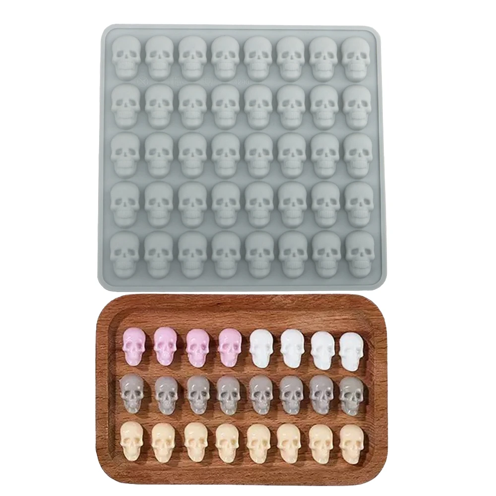 Skull Spider Design Halloween Chocolate Mold Halloween Element Silicone Cake Moulds Kitchen Bakeware Candy Dessert Tools
