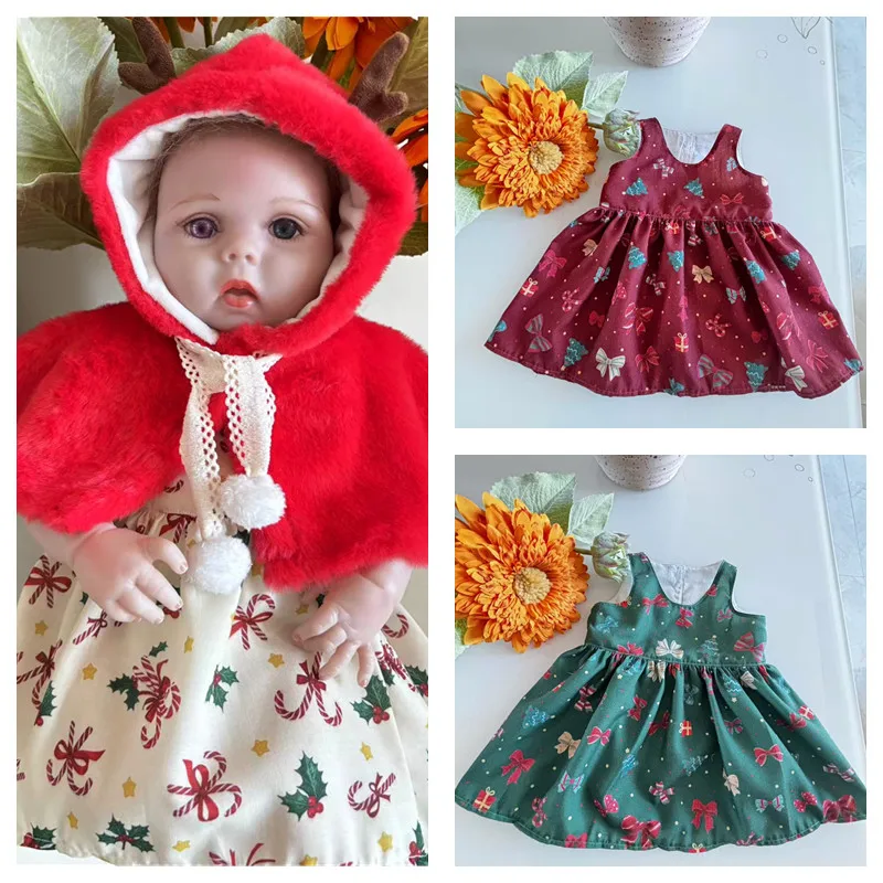 

Модные рождественские стили 50-58 см, силиконовая кукла реборн, одежда, Лидер продаж, платье для кукол, детские аксессуары для кукол на день рождения, сделай сам