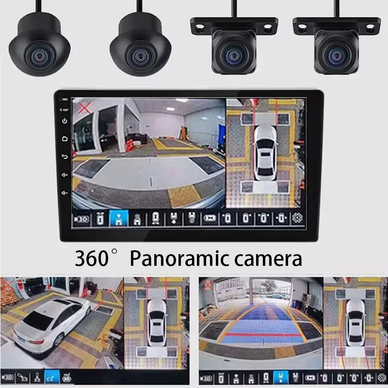 Bild 6: 360-Panoramakamera-Sets 3D AHD 1080P 4 Kameras + 360 Tuch 2D 3D Universal Kalibrierungsstoff für Android Auto Radio 360APP