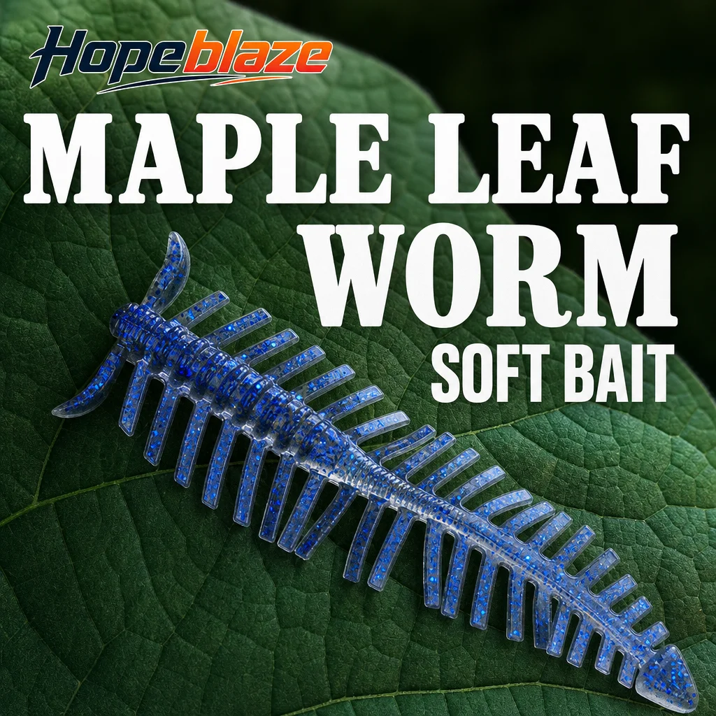Hopeblaze Isca Macia de Minhoca Folha de Bordo 8cm 2.3g Isca de Criatura Milípede Inspirada em RAID PELLER para Bass, Pike, Drop Shot, Neko Ned Rig
