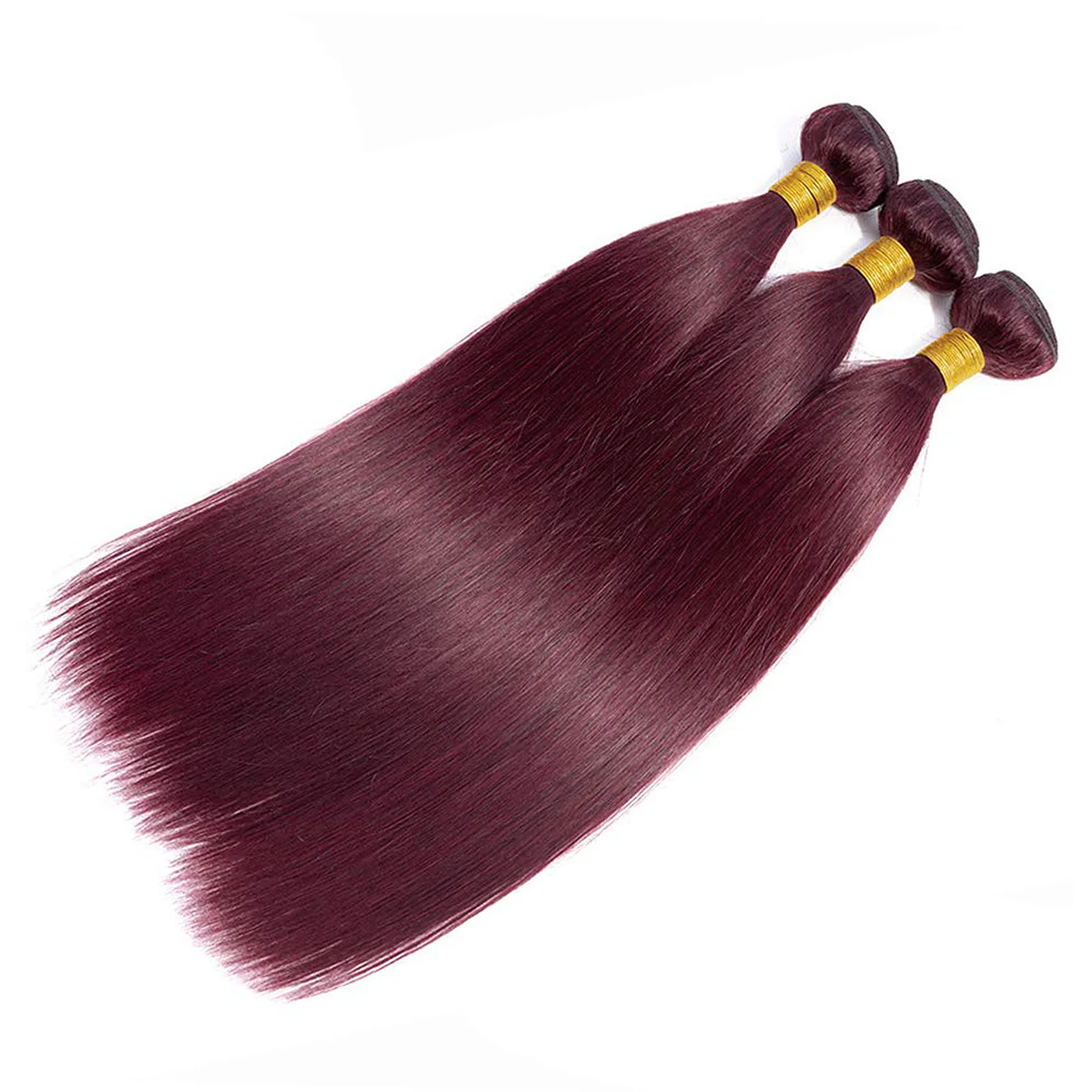 100% حزم الشعر البشري 99J بورجوندي 14-32 بوصة 8A الصف مستقيم البرازيلي حزم شعر ريمي للنساء السود 1/2/3 حزم #5