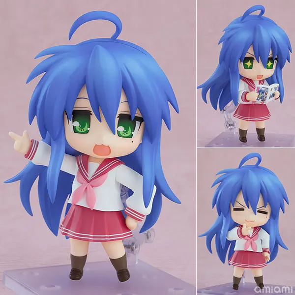# 2887 Lucky Star Izumi Konata Anime-Mädchenfigur Hiiragi Tsukasa Actionfigur Hiiragi Kagami Figurine Modellpuppe Spielzeug Geschenke 10cm