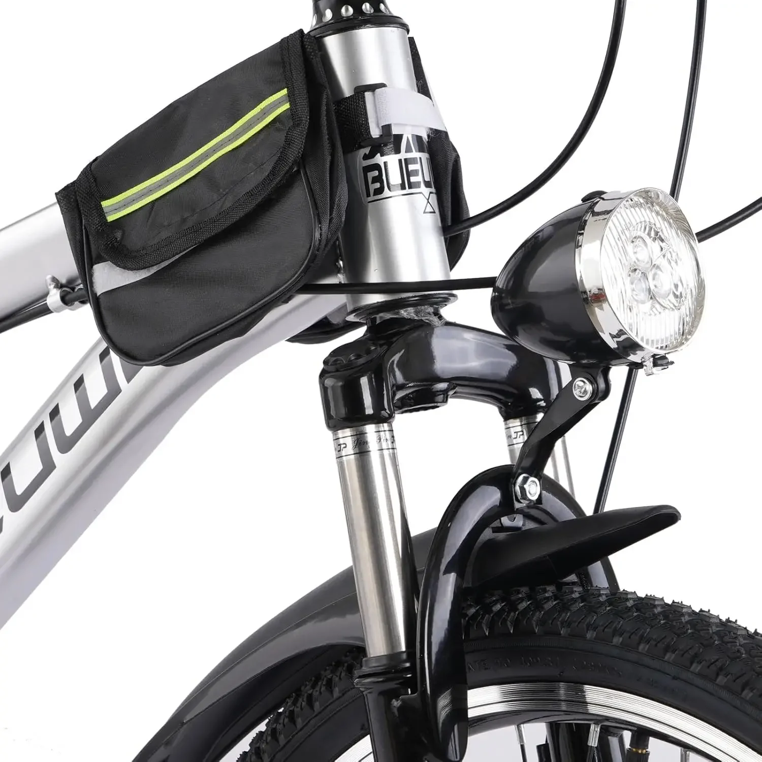 Bicicleta infantil para meninos e meninas de 7 a 12 anos, bicicleta de montanha de 20/24 polegadas com engrenagem de 7 velocidades, freios a disco duplos, garfo de suspensão, cabeça de LED