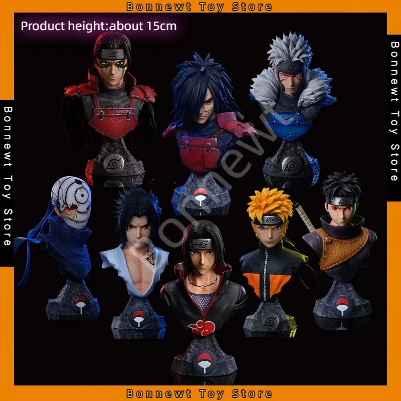 New 15cm Naruto Bust Series Uchiha Madara Itachi Shisui Tobirama Hashirama Figure Ornament Model