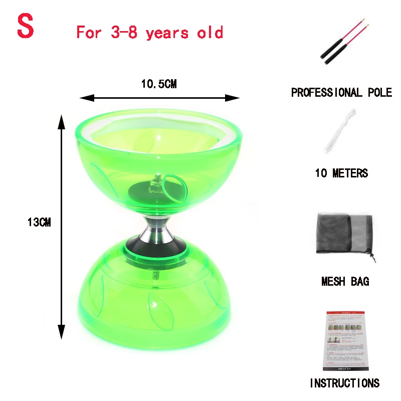 Tragbares Diabolo-Chinesisches Yo-Yo-Diabolo-Set, tragbare Fitnessausrüstung für Erwachsene, Kinder, ältere Menschen, Outdoor, Indoor, Beweglichkeitstraining – Detail 10
