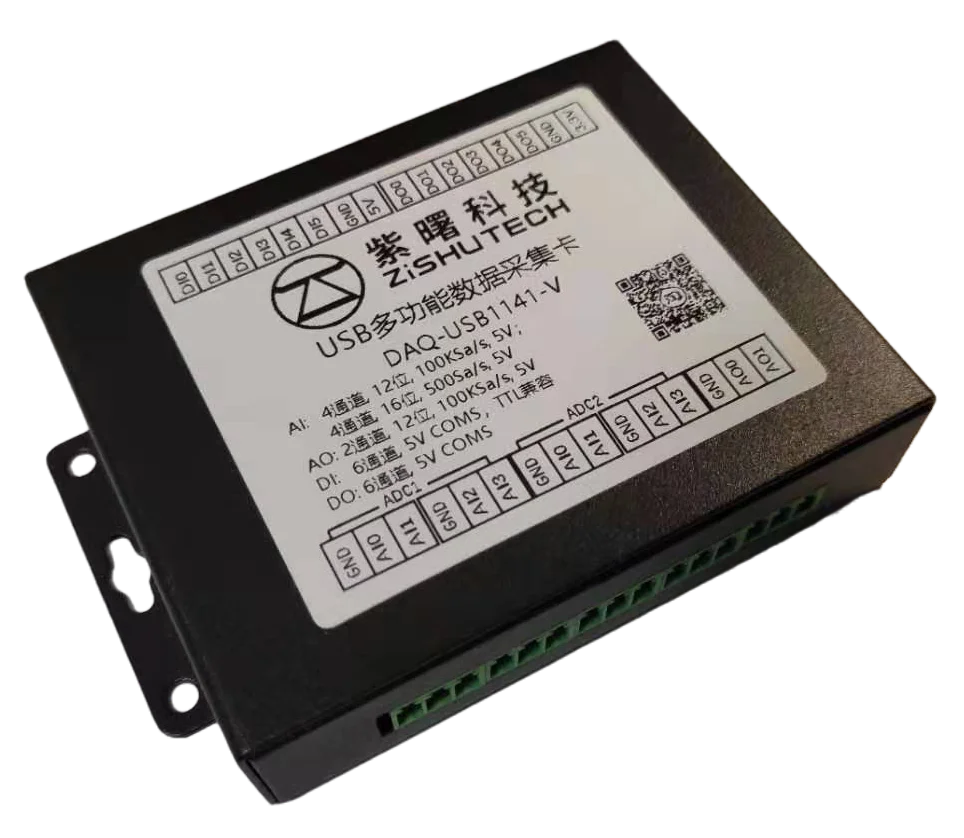 

USB1141-V Карта сбора данных напряжения 4-канальный 16-битный АЦП Ads1115 LabviewPythonC #