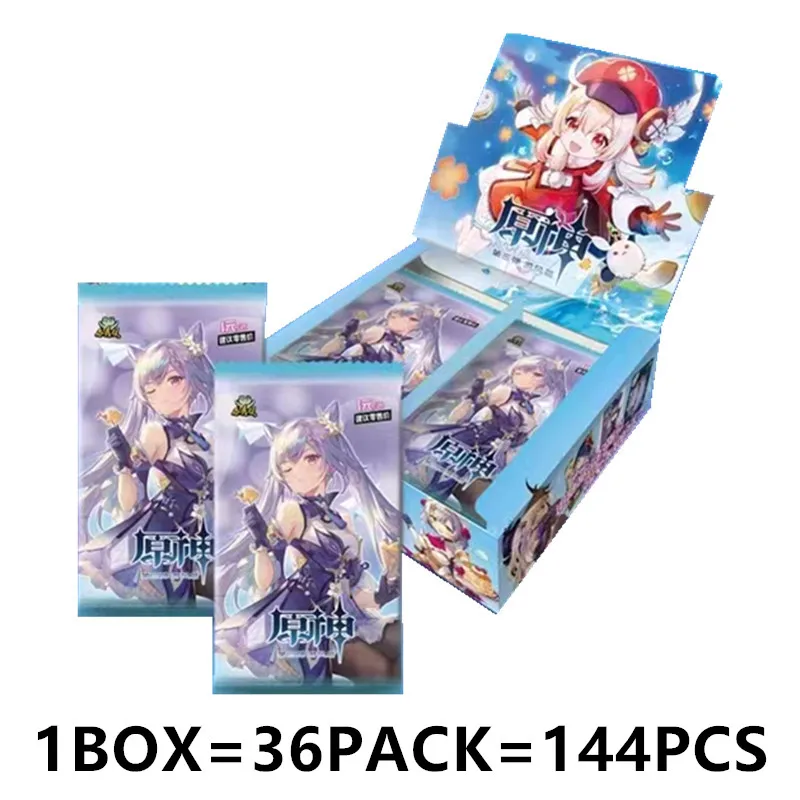 Anime Game Genshin Impact Card Amber Kamisato Ayaka Inazuma Lisa Character Card Children's Christmas Halloween Birthday Gift Toy