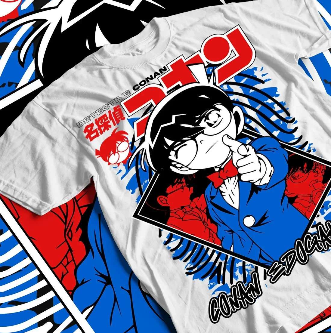 Detective Conan T-shirt Edogawa Shirt Shinichi Vermouth Gin Girl Shirt All Size