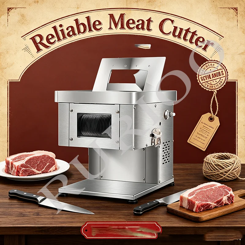 Commercial Meat Slicer Electric Automatic Fresh Meat Cutter Cutting Meat Machine