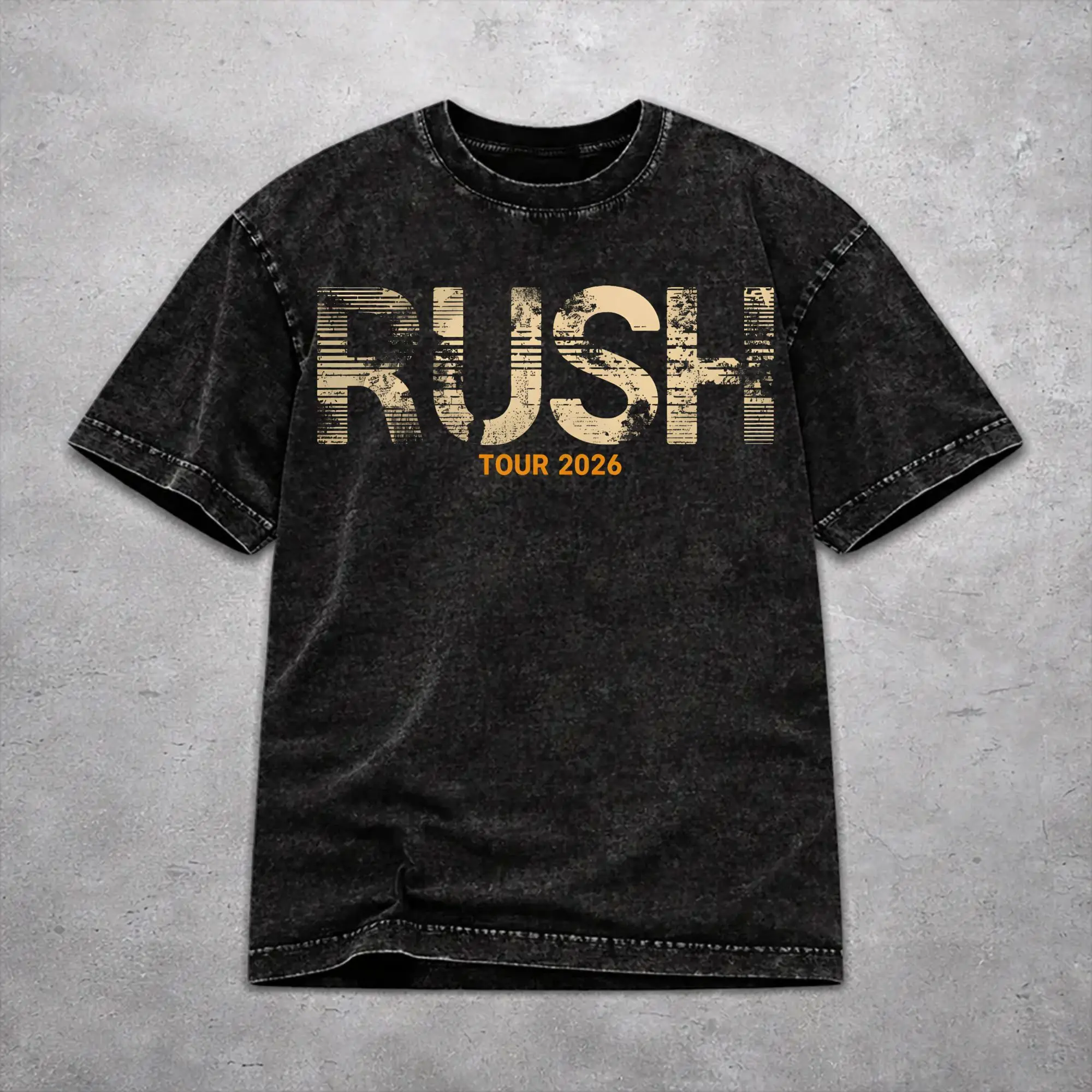 Rush Band Tour 2026 Washed T Shirt Vintage Harajuku Men Women  Hiphop Tee T-Shirts Cotton